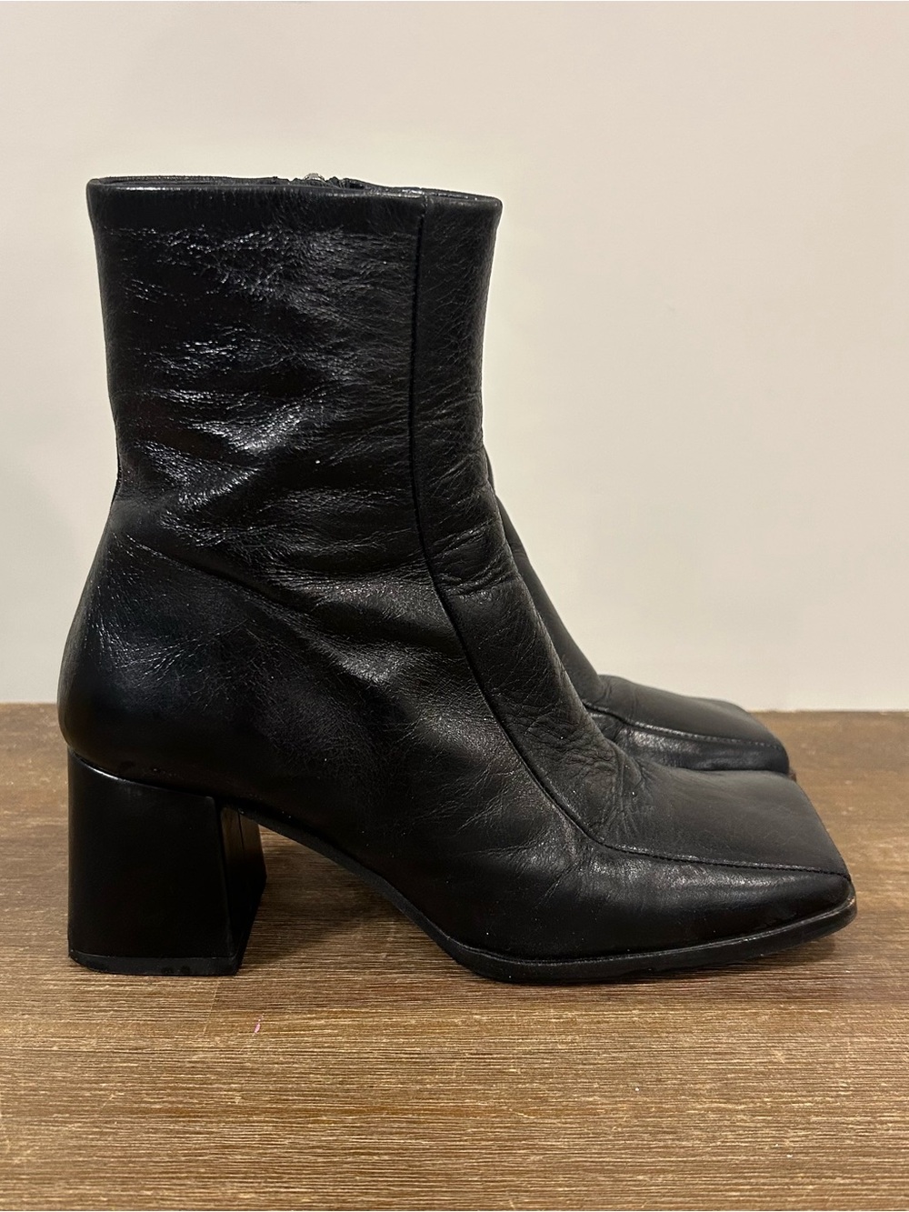 L’intervalle leather ankle boot